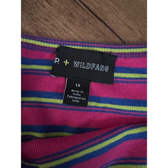 ⭐️3️⃣ for $20 ⭐️ BP Wildfang Striped tank top 1X - Picture 2 of 3